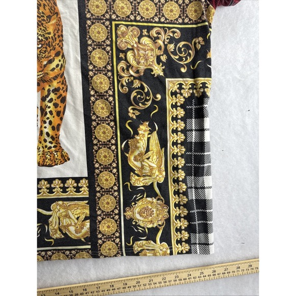 Rise As 1ne RS1NE T Shirt Mens M Multicolor Casual Gold Plaid Leopard Print - Picture 11 of 14